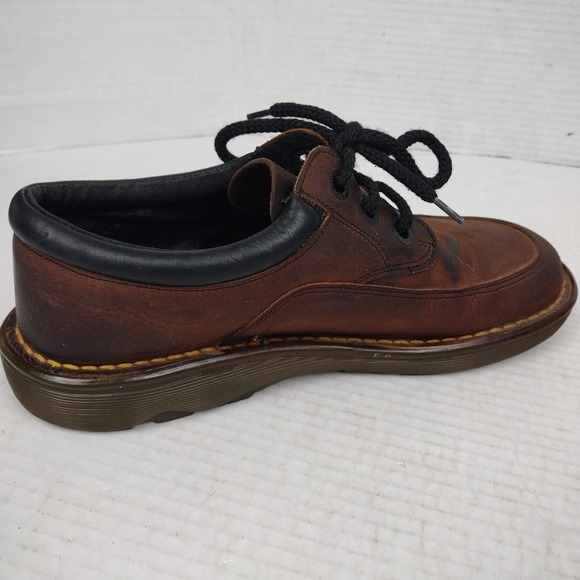 Vintage Doc Martens 1461 Leather Shoes 7 Made In England Oxford Brown Y2K 90\'s main image 6